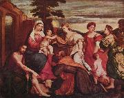 Bonifacio de Pitati Maria mit den drei theologischen Tugenden France oil painting artist
